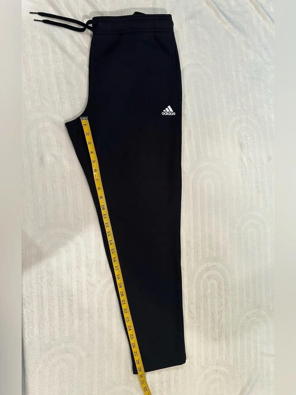 Adidas Black Golf Sweatpants with White Logo
